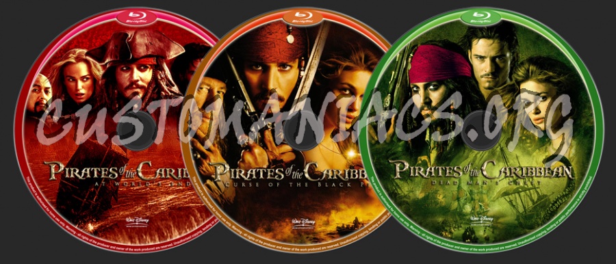 Pirates of the Caribbean Collection blu-ray label