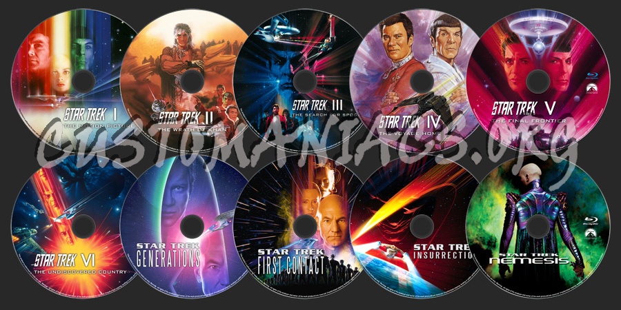 Star Trek I-X Collection blu-ray label