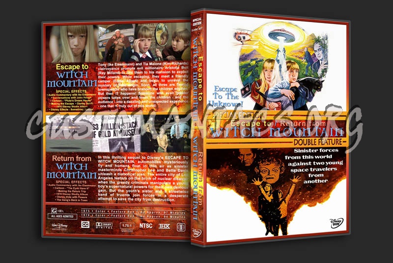 Escape to Witch Mountain/Return from Witch Mountain Double dvd cover