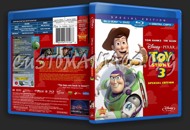 Toy Story 3 blu-ray cover