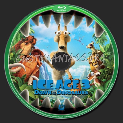 Ice Age Dawn of the Dinosaurs blu-ray label