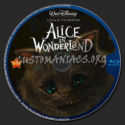 Alice In Wonderland blu-ray label