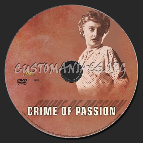 Crime of Passion dvd label