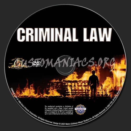 Criminal Law dvd label