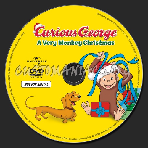 Curious George A Very Monkey Christmas dvd label