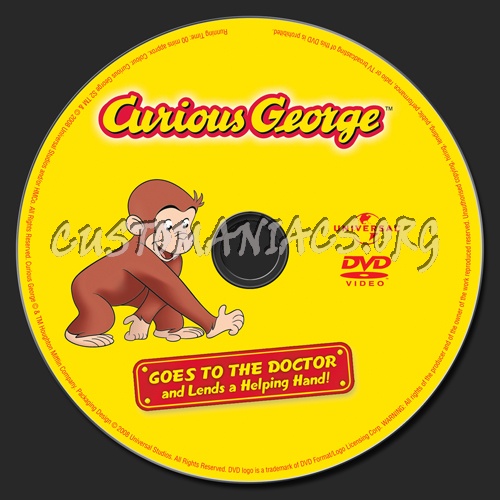 Curious George Goes to the Doctor dvd label