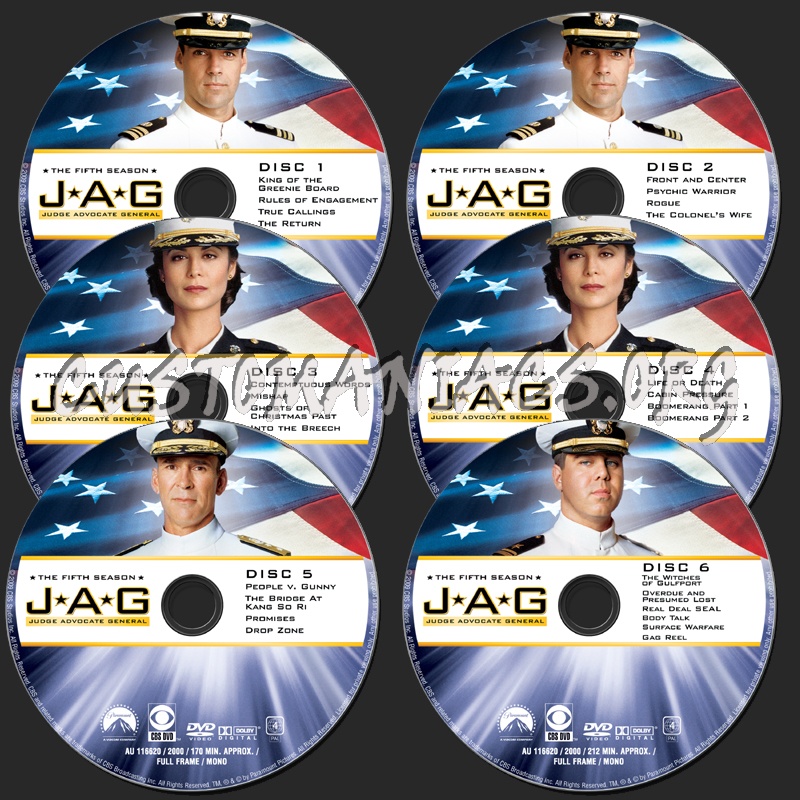 JAG Season 5 dvd label