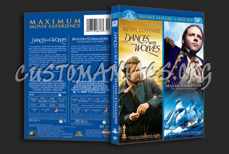 Dances With Wolves / Master and Commander dvd cover