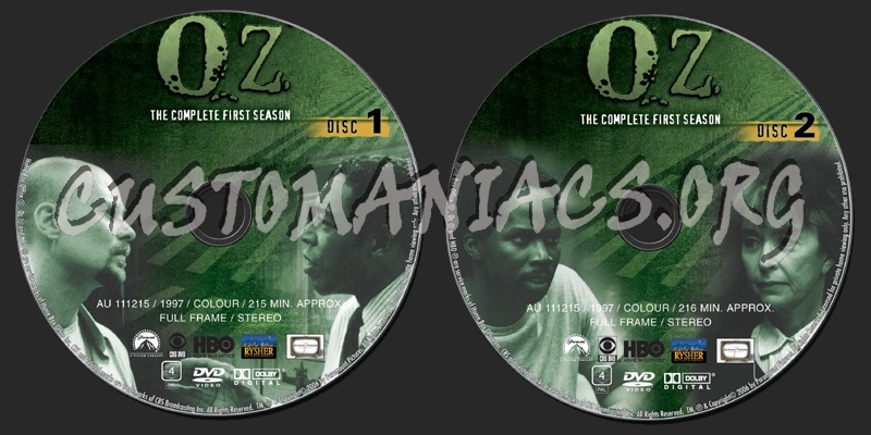 OZ Season 1 dvd label
