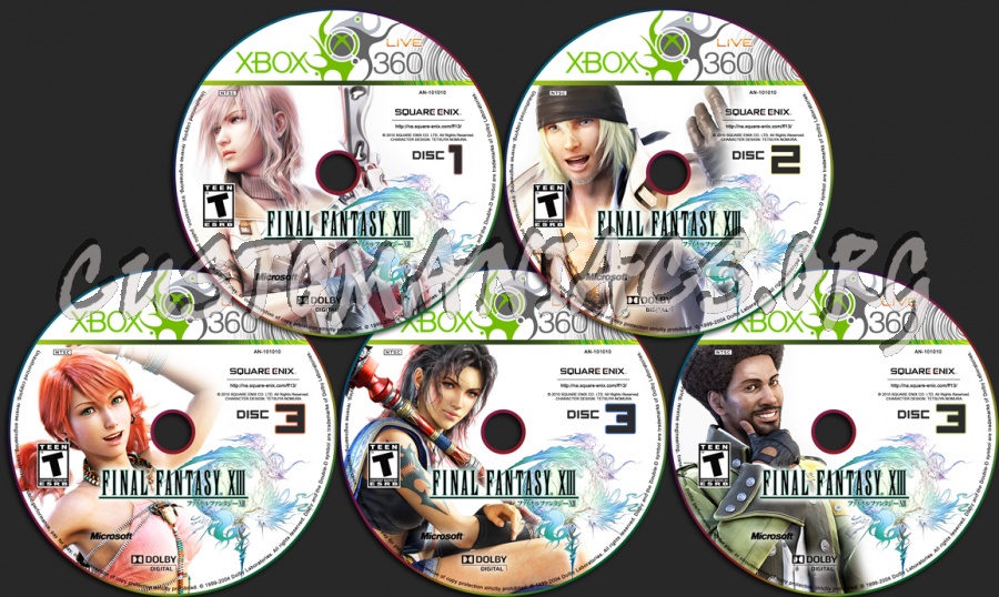 Final Fantasy XIII dvd label