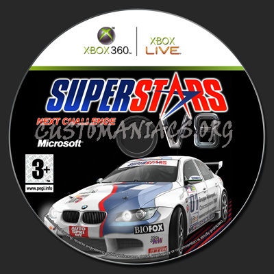 Superstars V8 Next Challenge XBOX360 dvd label