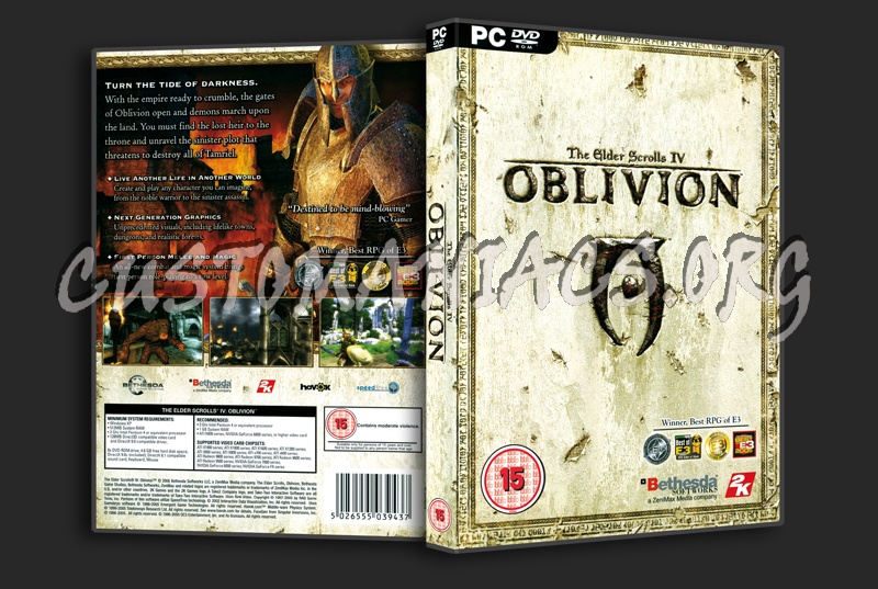 The Elder Scolls IV Oblivion dvd cover