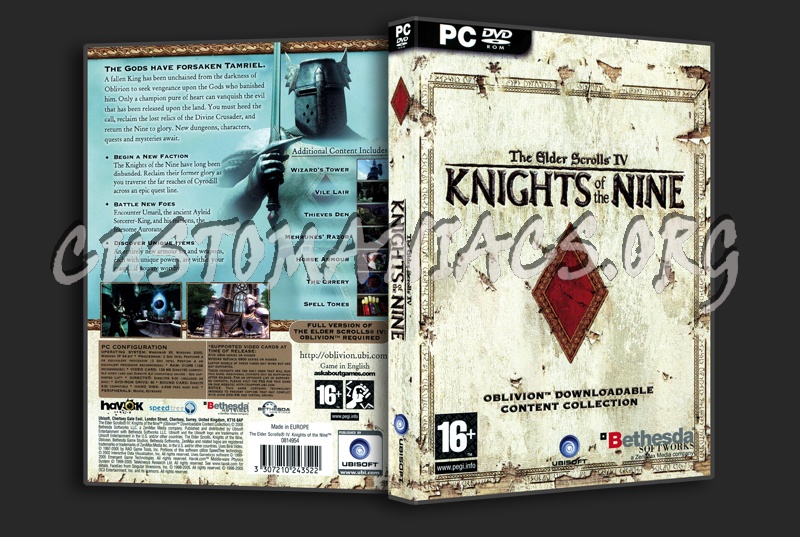 The Elder Scolls IV Knights of The Nine dvd cover