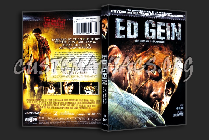 Ed Gein the Butcher of Plainfield dvd cover