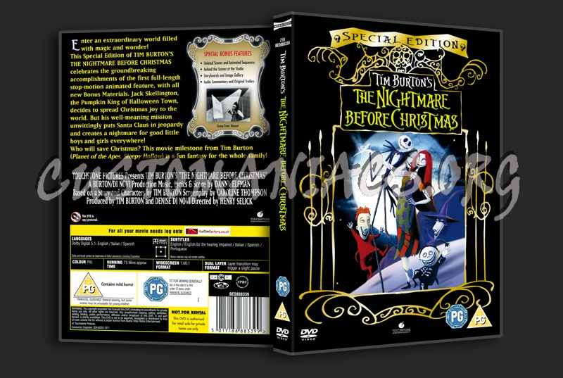 The Nightmare Before Christmas dvd cover