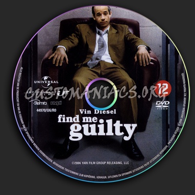 Find Me Guilty dvd label