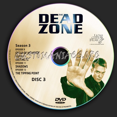 The Dead Zone Season 3 dvd label