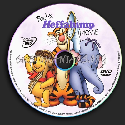 Pooh's Heffalump dvd label