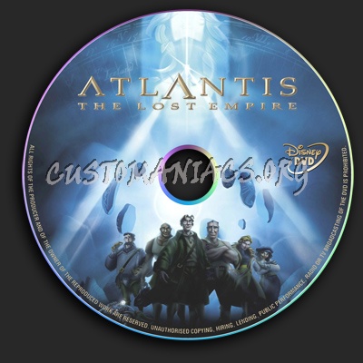 Atlantis The Lost Empire dvd label