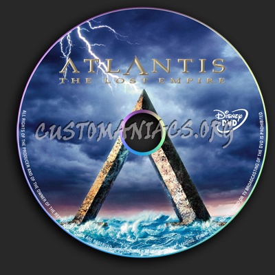 Atlantis The Lost Empire dvd label