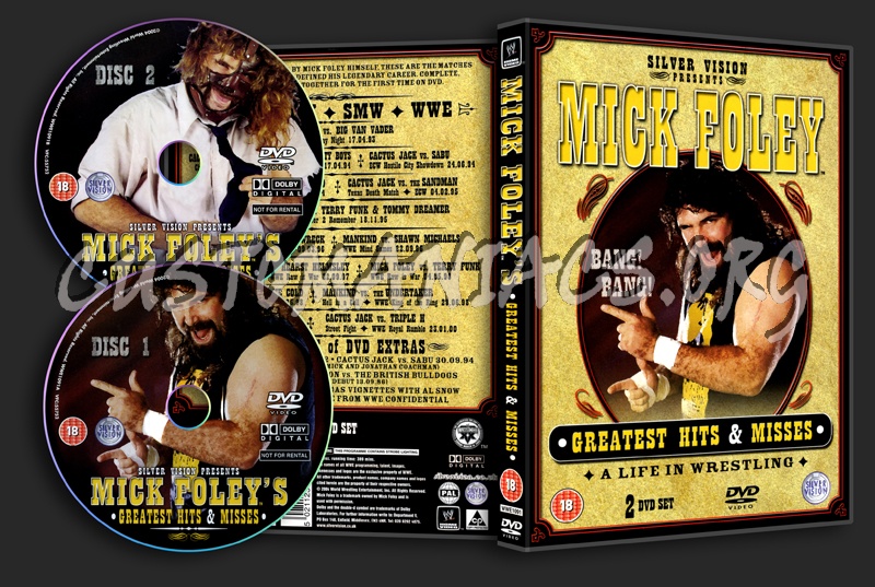 WWE Mick Foley Greatest Hits &  Misses dvd cover