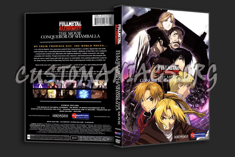 Fullmetal Alchemist The Conqueror of Shamballa dvd cover