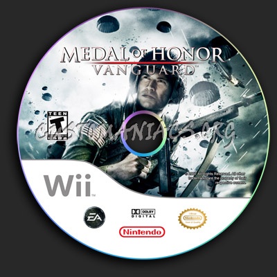 Medal of Honour Vanguard dvd label