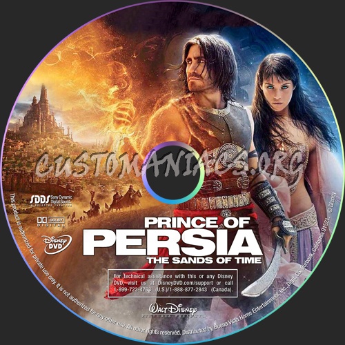 Prince of Persia: The Sands of Time dvd label