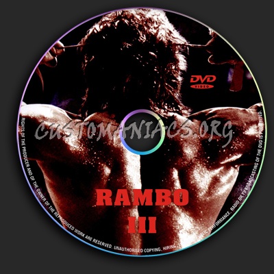 Rambo 2 dvd label