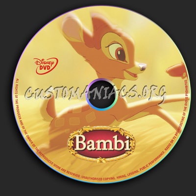 Bambi dvd label