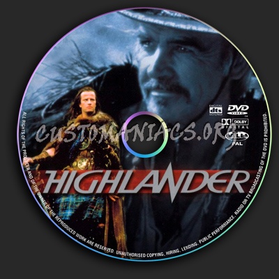 Highlander dvd label