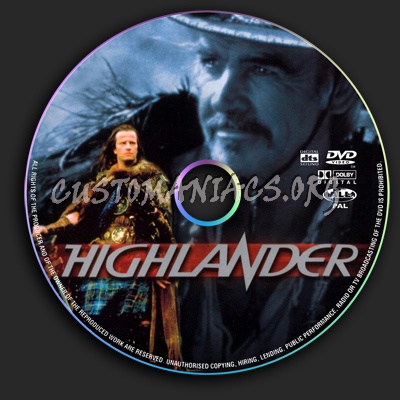 Highlander dvd label