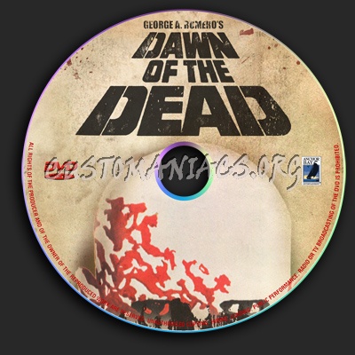 Dawn of the Dead (1978) dvd label
