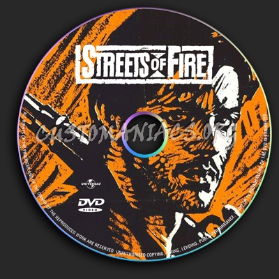 Streets of Fire dvd label
