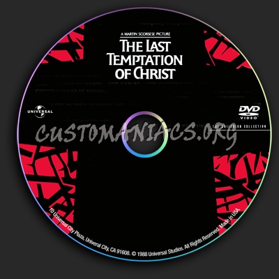 The Last Temptation Of Christ dvd label