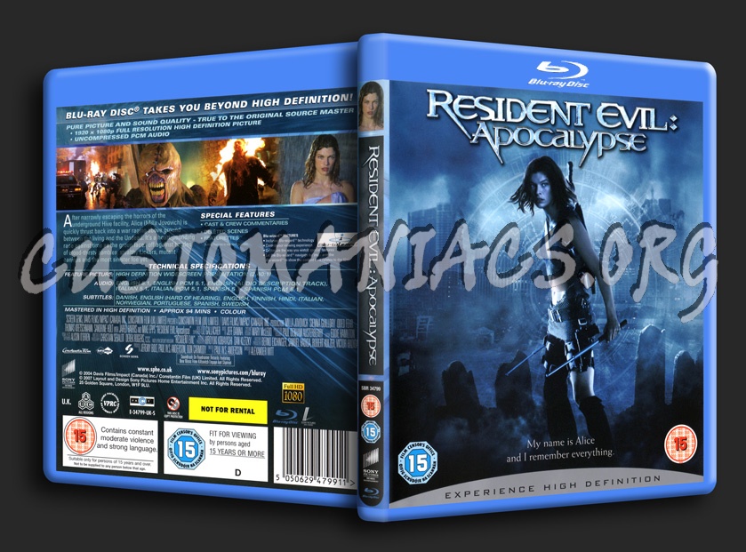 Resident Evil: Apocalypse blu-ray cover