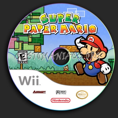 Super Paper Mario dvd label