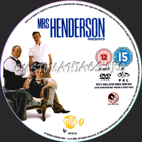 Mrs Henderson Presents dvd label
