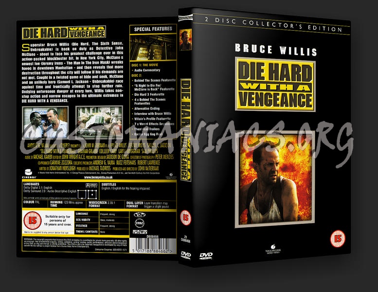 Die Hard 3 (With a Vengeance) dvd cover