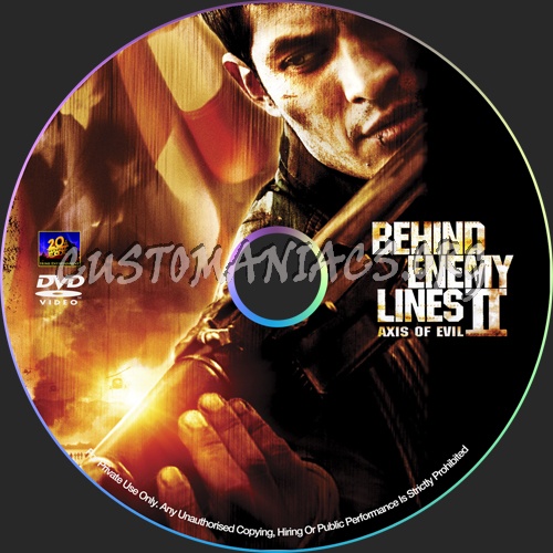 Behind Enemy Lines 2 dvd label