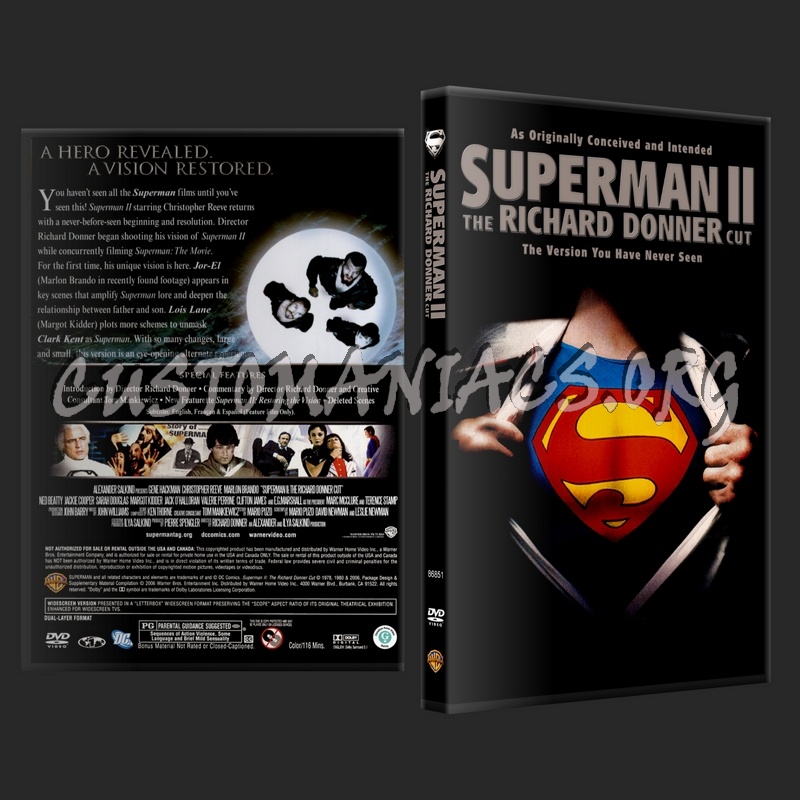 Superman 2 The Richard Donner Cut dvd cover