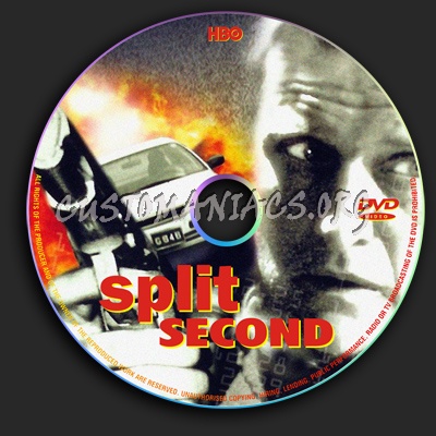 Split Second dvd label