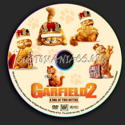 Garfield 2 dvd label