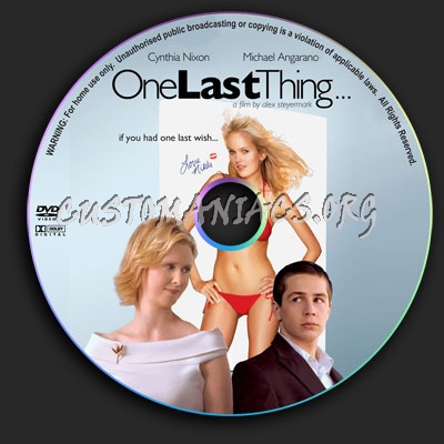 One last Thing dvd label