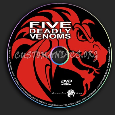 Five Deadly Venoms dvd label