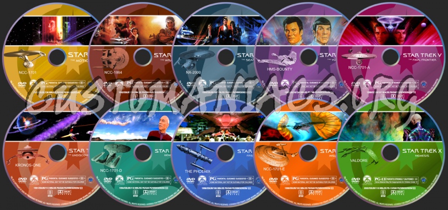 Star Trek II The Wrath of Khan dvd label