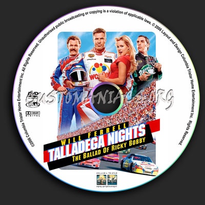 Talladega Nights dvd label