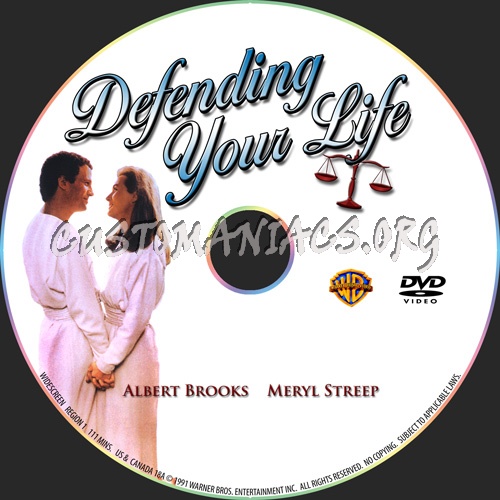 Defending Your Life dvd label