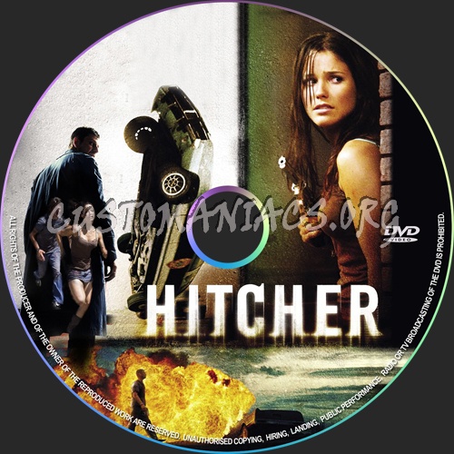 The Hitcher dvd label