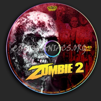 Zombie 2 dvd label